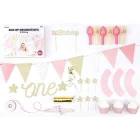 Dekorationspaket 1st Birthday Guld 33 delar
