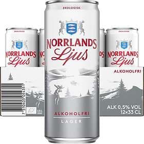 Norrlands Ljus Ekologisk Alkoholfri 0,5% Öl 12x33cl