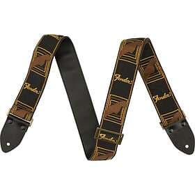 Fender Legacy Vintage Monogram Strap Black/Yellow & Brown 2"