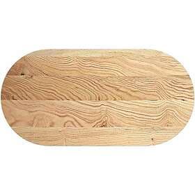 vidaXL Bordsskiva 120x60x2 cm massiv ek oval