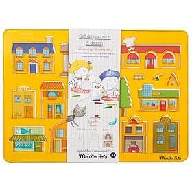 Adlibris Schablon Set Stad 2-p, Moulin Roty