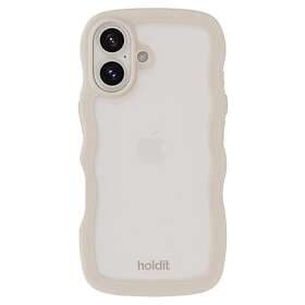 Holdit Wavy Case iPhone 16 mobilskal transparent