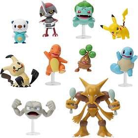Pokémon Battle Figure Multi-pack 9 Pokemon-figurer 5 cm och Alakazam 11 cm