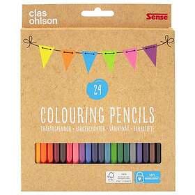 Clas Ohlson Färgpennor i trä för barn 24-pack