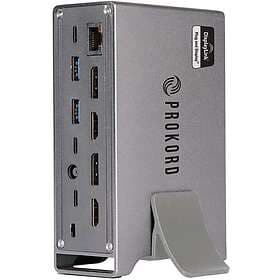 Prokord Workplace Alu Dockningsstation Displaylink 4k Torn Usb Type-c