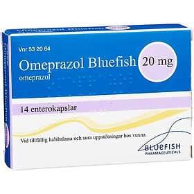 Omeprazol Bluefish Enterokapsel, hård 20mg Blister, 14kapslar