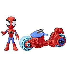Hasbro Marvels Spidey och hans fantastiska vänner, Spidey-actionfigur, leksaksmotorcykel