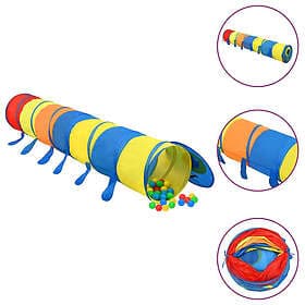 vidaXL Lektunnel flerfärgad 245 cm polyester
