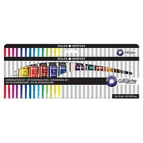 Daler-Rowney Aquafine Gouache introduktions-set med 12x15ml gouachefärg