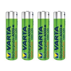 Varta Batteri Laddningsbara Alkaliska AAA 1000 mAh 4-Pack