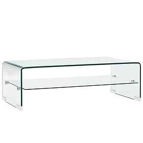 vidaXL Soffbord genomskinlig 98x45x31 cm härdat glas