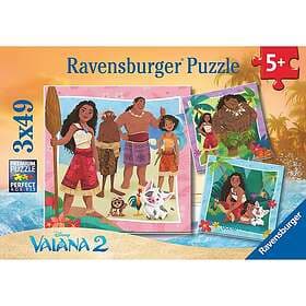 Ravensburger Barnpussel Disney Vaiana 2, 3x49 bitar
