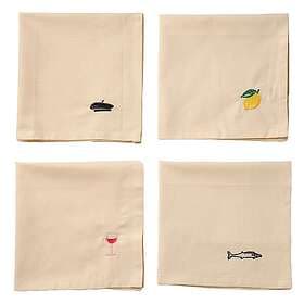 Midnatt Déjeuner servett 40x40 cm 4-pack
