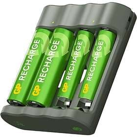 GP Batteries Recharge batteriladdare B441 incl. 2 x AA 2100 mAh 2 x AAA 800 mAh