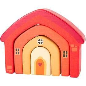 Small Foot Wooden Building Blocks House aktiviteter leksak av trä 12 m+ 4 st.