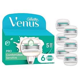 Venus Gillette Pro ComfortGlide Sensitive rakblad 6 st