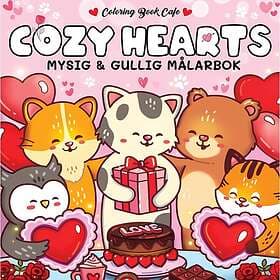 Målarbok Cozy Hearts