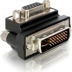 DeLock VGA - DVI-I Dual Link (90° right angled)  F-M Adapter