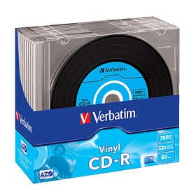 Verbatim CD-R 700MB 52x 10-pack Slimcase Vinyl