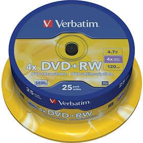 Verbatim DVD+RW 4,7GB 4x 25-pack Spindel