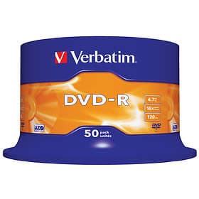 Verbatim DVD-R 4,7GB 16x 50-pack Spindel