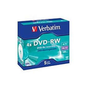 Verbatim DVD-RW 4,7GB 4x 5-pack Jewelcase