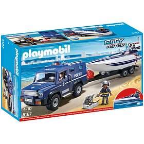 Playmobil Police 5187 Polisjeep med Racerbåt