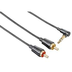 Hama 3 Stars Flexi-Slim 3.5mm (angled) - 2RCA 0,75m
