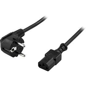 Deltaco CEE 7/7 (angled) - IEC C13 0,5m