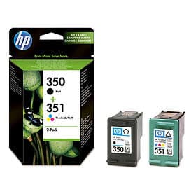 HP 350 (Svart) + 351 (3-Färg)