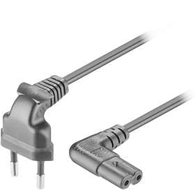 Goobay CEE 7/16 - IEC C7 (2x angled) 1m