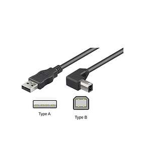 Goobay USB A - USB B (angled) 2.0 5m