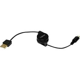 LogiLink USB A - USB Micro-B 2.0 (Retractable) 0,75m