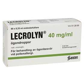 Lecrolyn Ögondroppar 40mg/ml 15ml 60 Doser