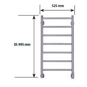 Somatherm Solvik LS-1000 RS 230V 100W 525x955 (Krom)