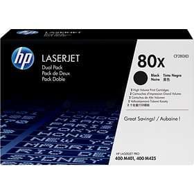 HP 80X (Svart) 2-pack