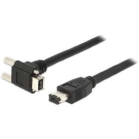 DeLock Firewire 9-Pin (angled) (screw lock) - 6-Pin 1m