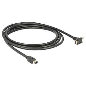 DeLock Firewire 9-Pin (angled) (screw lock) - 6-Pin 3m