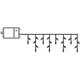 Star Trading Dura B/O Icicle Light Chain With Timer 120L (2,3m)