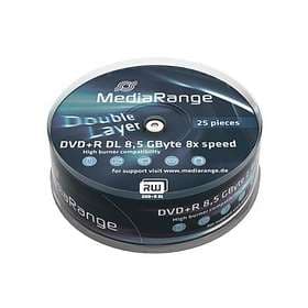 MediaRange DVD+R DL 8,5GB 8x 25-pack Spindel