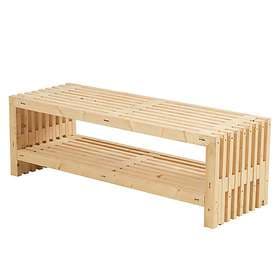 PLUS dk Rustik Design 138 Bänk (med hylla)