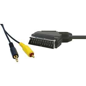 Deltaco Scart - 1RCA/1S-Video/3.5mm 15m