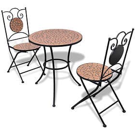 vidaXL Grupp Mosaik Ø60cm (inkl. 2st Stolar)