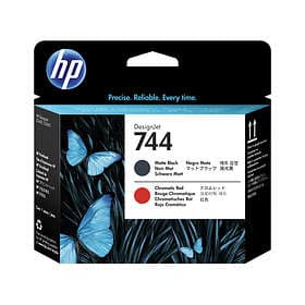 HP 744 Printhead (Mattsvart/Kromatisk Röd)