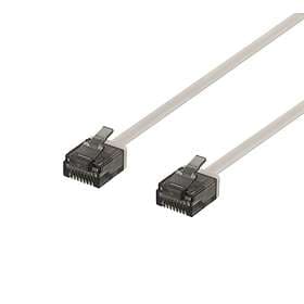 Deltaco Flat U/UTP Cat6a RJ45 - RJ45 0,5m