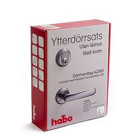 Habo A2560 Ytterdörrsats Utan Låshus (Matt Krom)