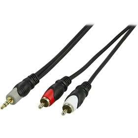Deltaco Gold AWG28 3.5mm - 2RCA 5m