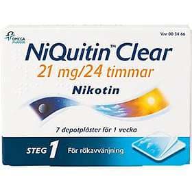 NiQuitin Clear Depotplåster 21mg/24h 7st