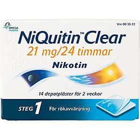 NiQuitin Clear Depotplåster 21mg/24h 14st