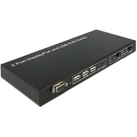 DeLock 2-Port DisplayPort KVM Switch with USB and Audio (11367)